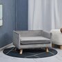 Voir la diapositive 2 : PAWHUT Canapé chien lit pour chien design scandinave coussin moelleux pieds bois massif dim. 64 x 45 x 36 cm velours gris