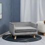 Voir la diapositive 2 : PAWHUT Canapé chien lit pour chien design scandinave coussin moelleux pieds bois massif dim. 64 x 45 x 36 cm velours gris