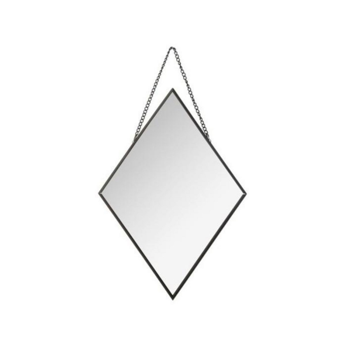ATMOSPHERA Lot de 3 Miroirs à Chaînes  Losange  38cm Noir