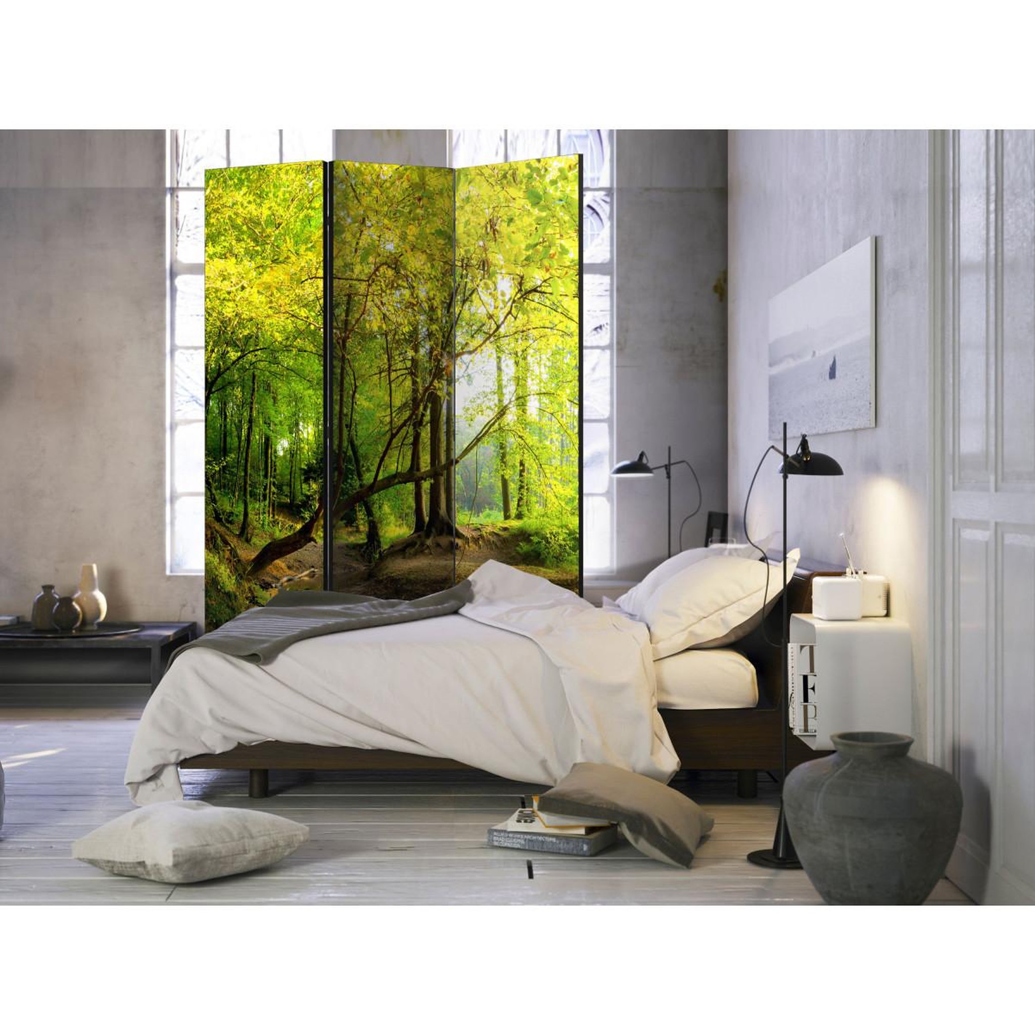 Voir la diapositive 2 : Paris Prix Paravent 3 Volets  Forest Clearing  135x172cm