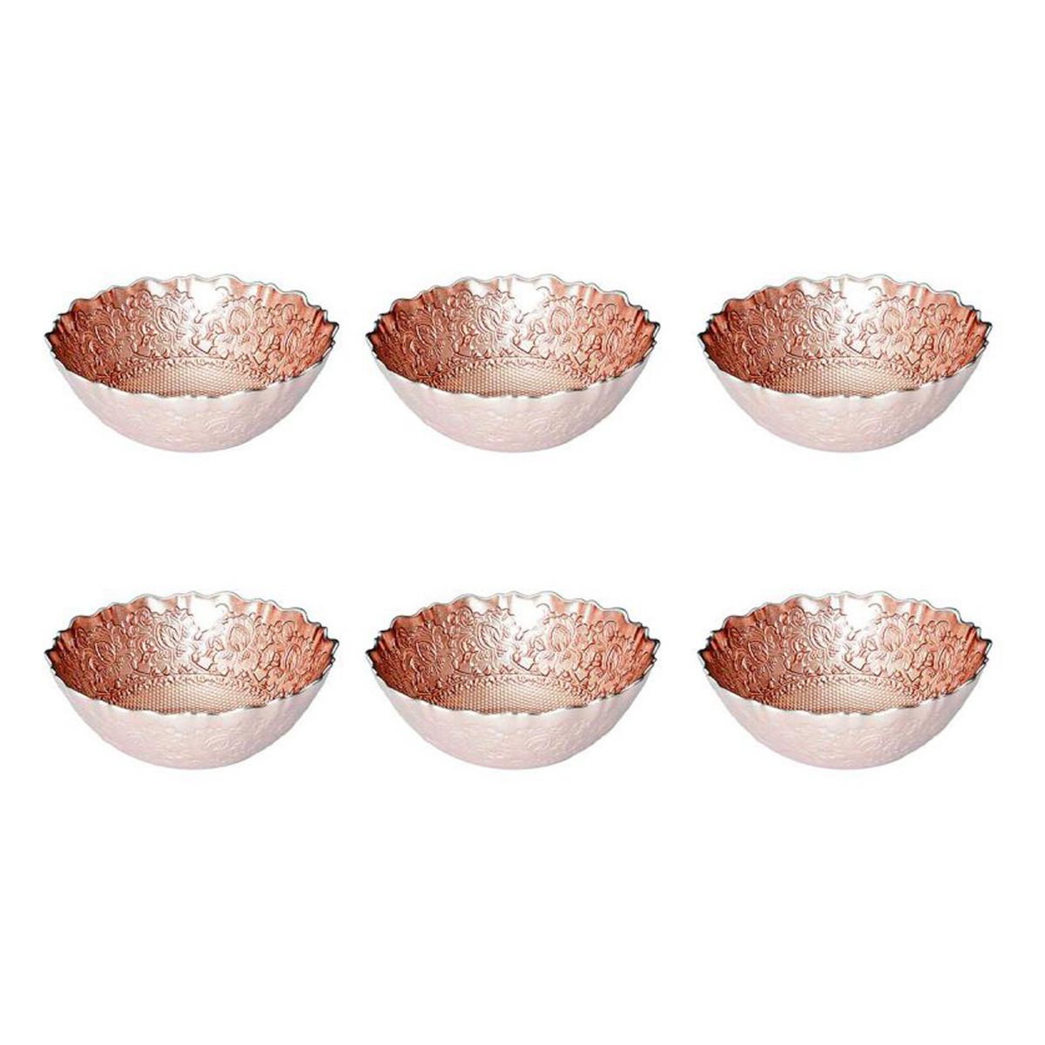 The Home Deco Factory Lot de 6 Bols Design  Mirage  15cm Rose