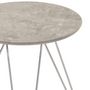 Voir la diapositive 3 : IDIMEX Table d'appoint BENNO, avec pieds en épingle métal chromé