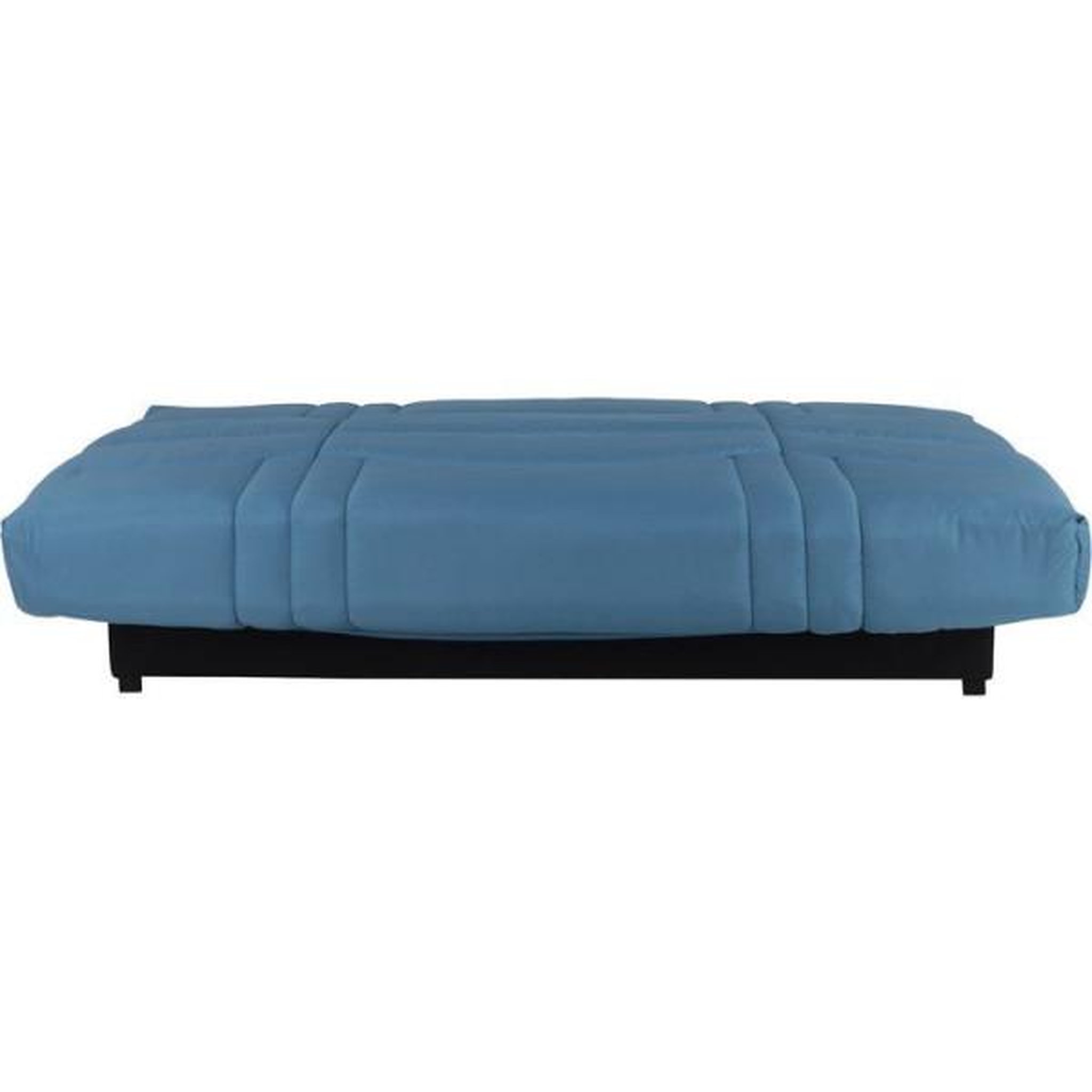 Voir la diapositive 3 : NO BRAND Banquette Clic-clac - 3 places - Tissu Bleu canard - 190 x 90 x 92 cm - PIXIE