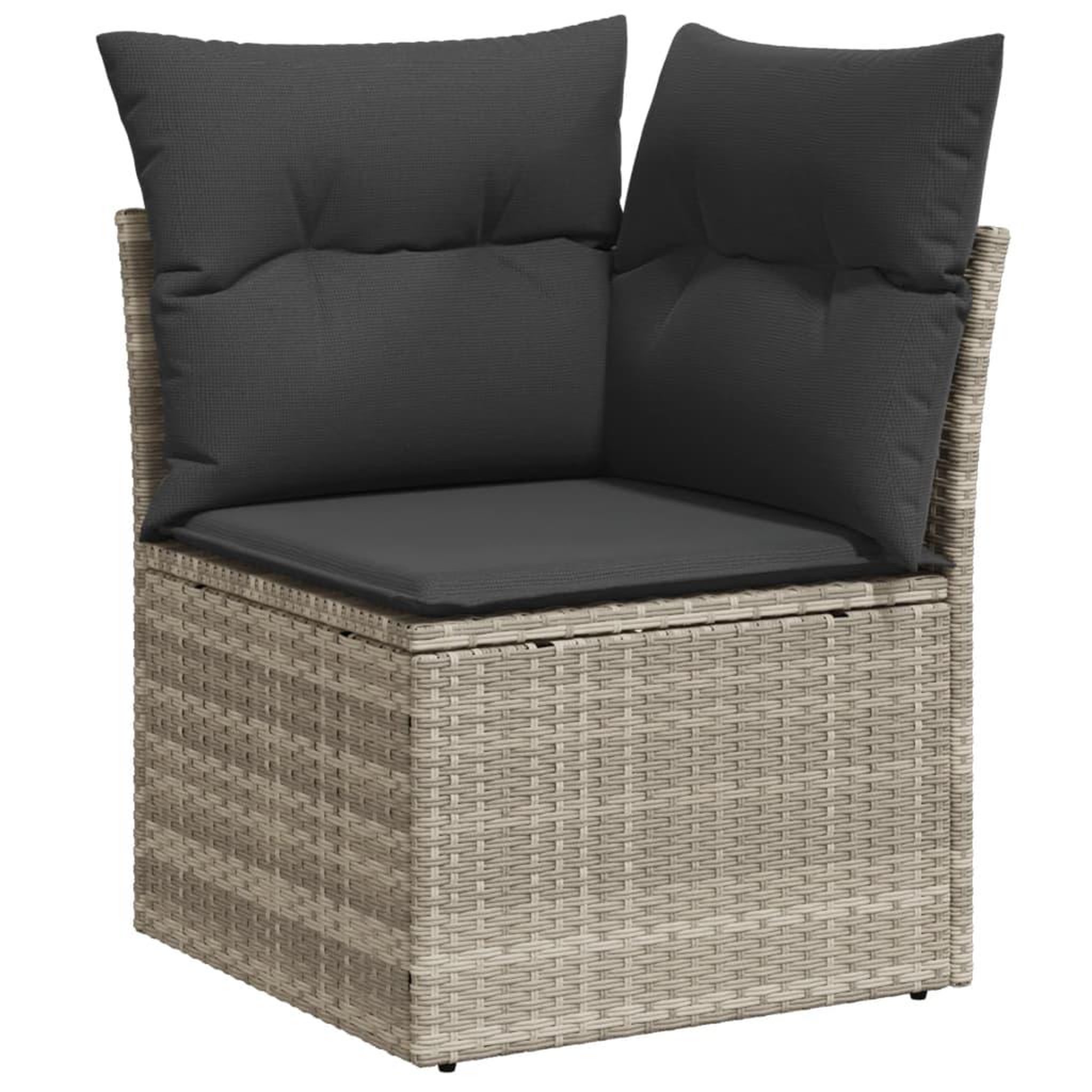 Voir la diapositive 5 : VIDAXL Salon de jardin avec coussins 7 pcs gris clair resine tressee