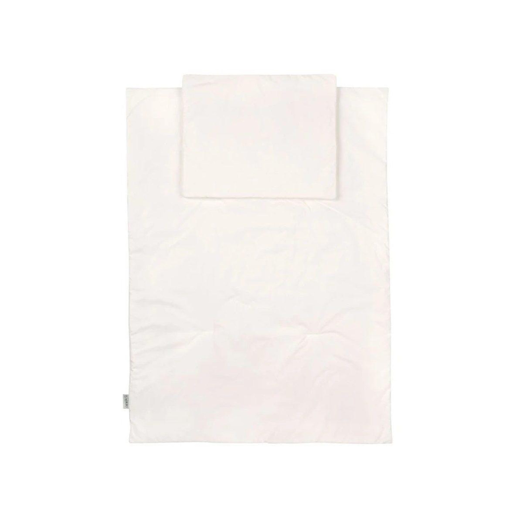 WALDIN Parure de lit bébé couette et oreiller 120 × 90 cm - taille L - écru uni