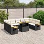 Voir la diapositive 1 : VIDAXL Salon de jardin 11 pcs avec coussins noir resine tressee