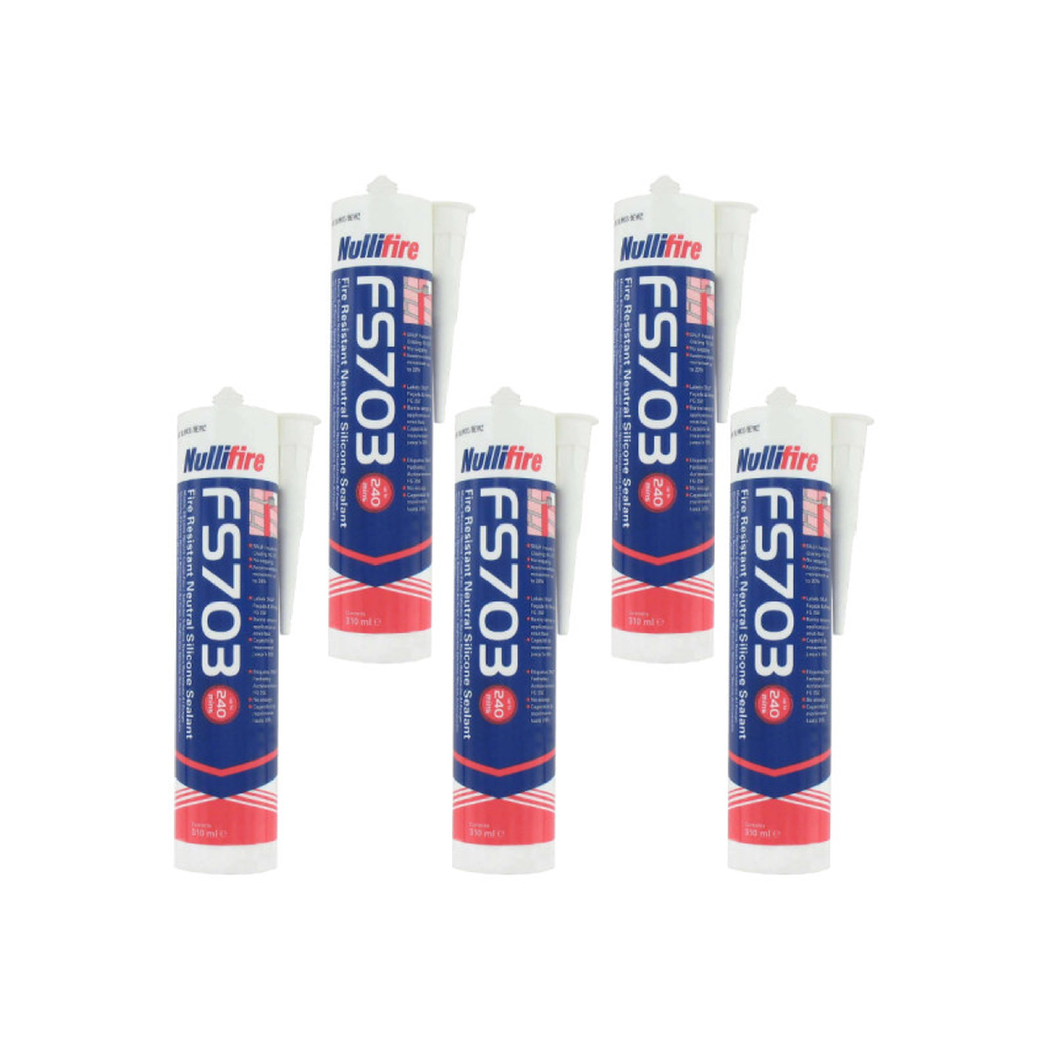  Mastic coupe feu NULLIFIRE FS703 blanc - 310ml x5