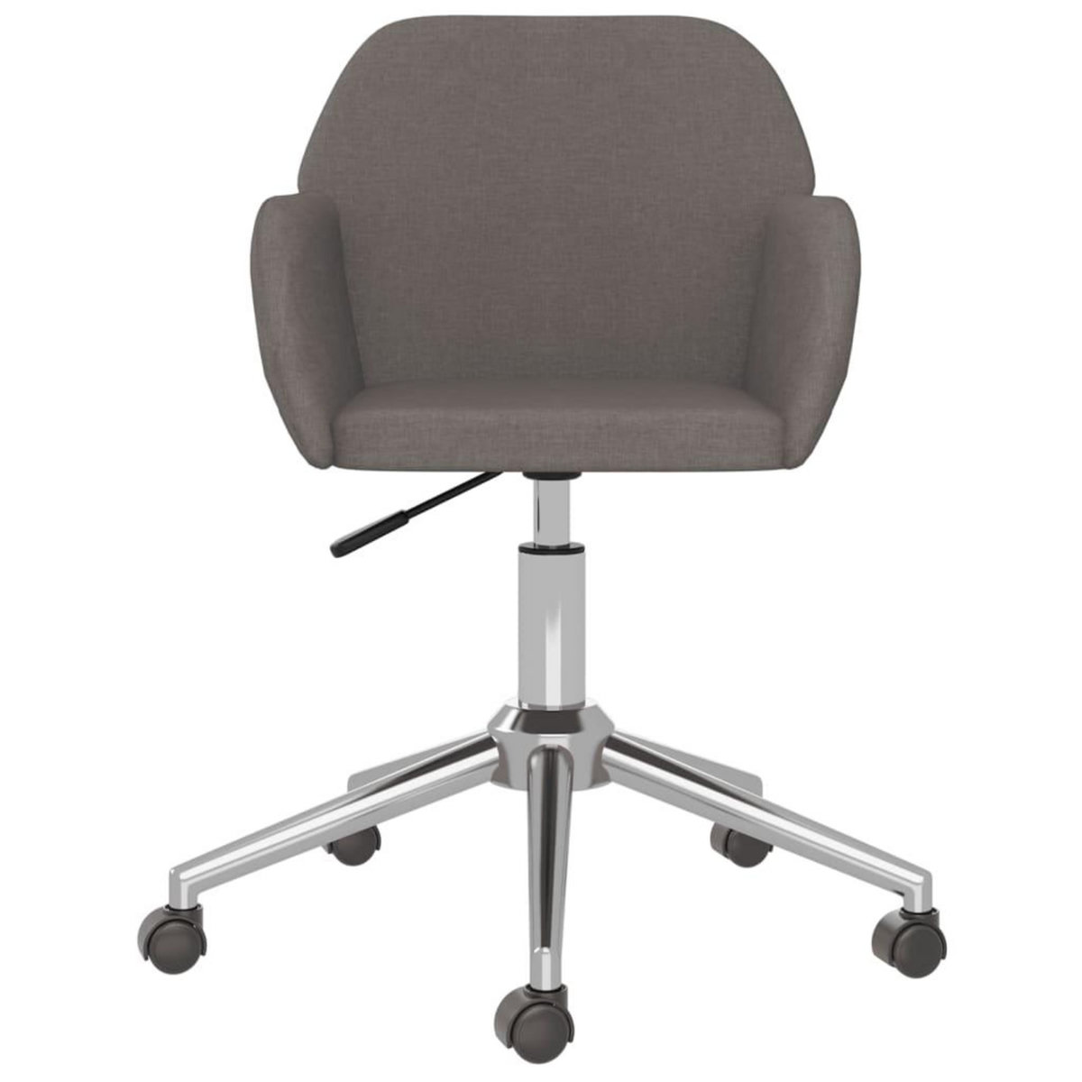 VIDAXL Chaise pivotante de bureau Gris fonce Tissu