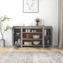 Voir la diapositive 3 : VIDAXL Buffet Sonoma gris 135x41x75 cm Bois d'ingenierie