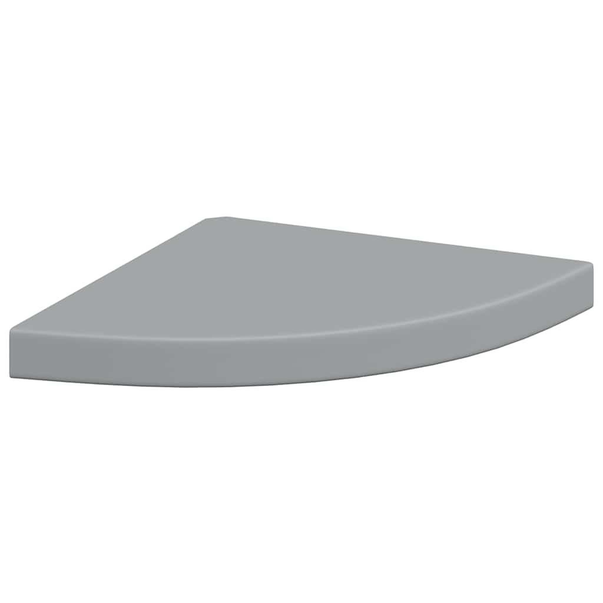 Voir la diapositive 2 : VIDAXL Etagere d'angle flottante gris 35x35x3,8 cm mdf