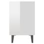 Voir la diapositive 5 : VIDAXL Table de chevet avec pieds en metal blanc brillant 40x30x50 cm