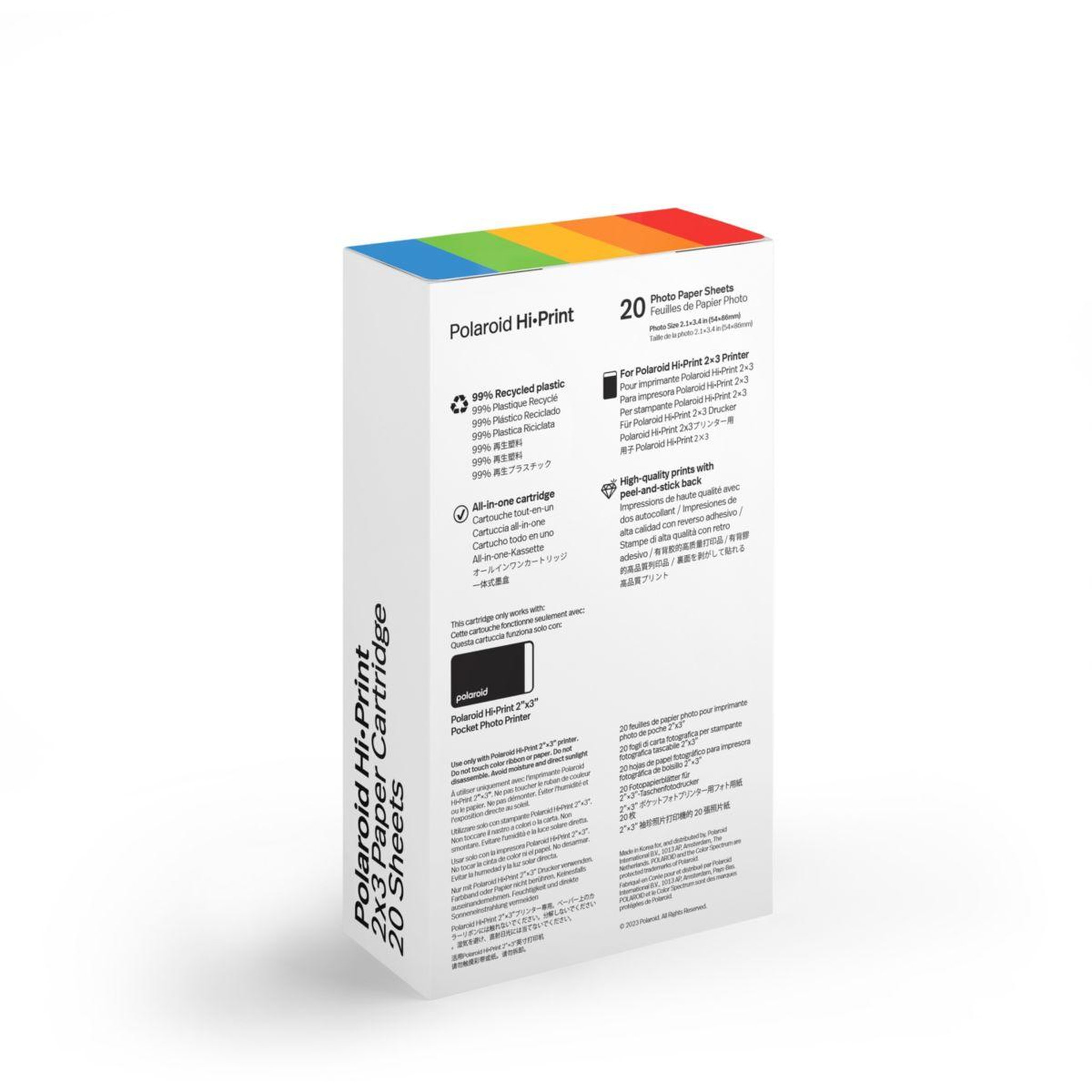 Voir la diapositive 3 : POLAROID Papier photo instantané hi-print 2x3 cardridge 20 feuilles