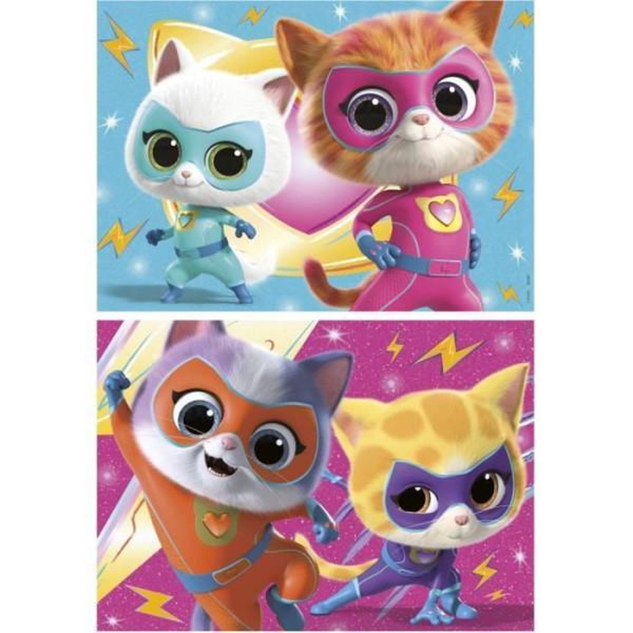 Voir la diapositive 2 : EDUCA Puzzle - EDUCA - SuperKitties - 2 x 20 pieces - Multicolore - Pour enfants - a partir de 3 ans