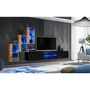 Voir la diapositive 2 : Paris Prix Ensemble Meuble TV  Switch XXII  210cm Naturel & Noir