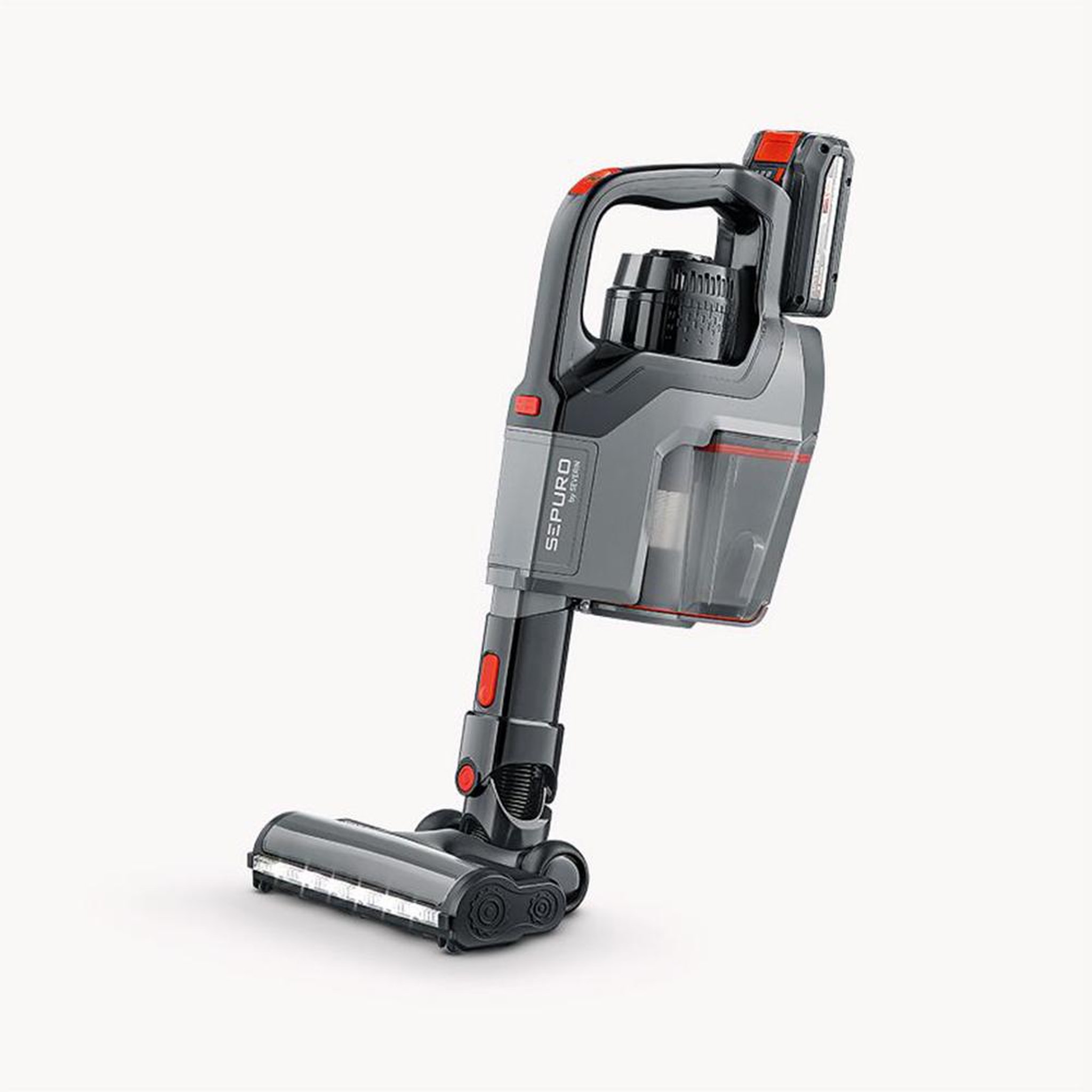 Voir la diapositive 6 : SEVERIN Aspirateur balai 2en1 rechargeable 18v gris - hv7184