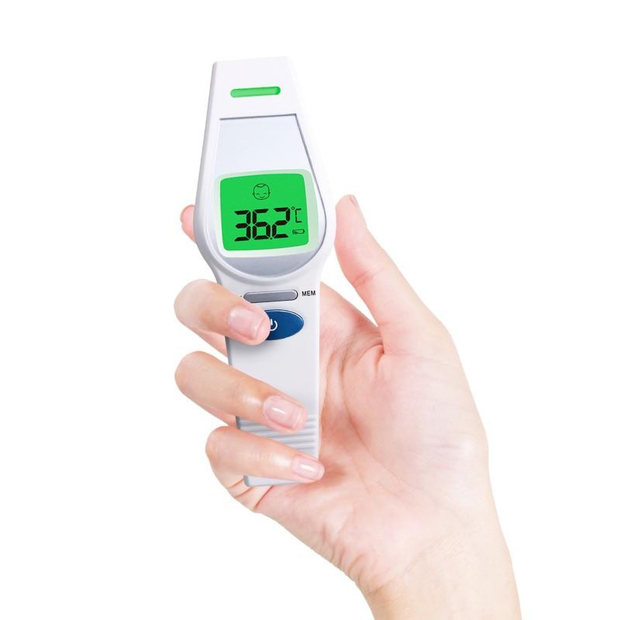 Voir la diapositive 4 : YOGHI Thermomètre frontal numérique – norme médical 93-42-eec ufr106