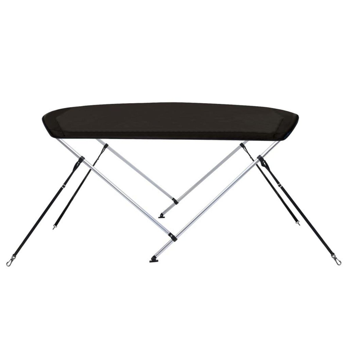 VIDAXL Auvent bimini a 2 arceaux noir 180x150x110 cm