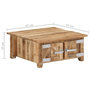 Voir la diapositive 6 : VIDAXL Table basse 67x67x30 cm Bois de manguier massif