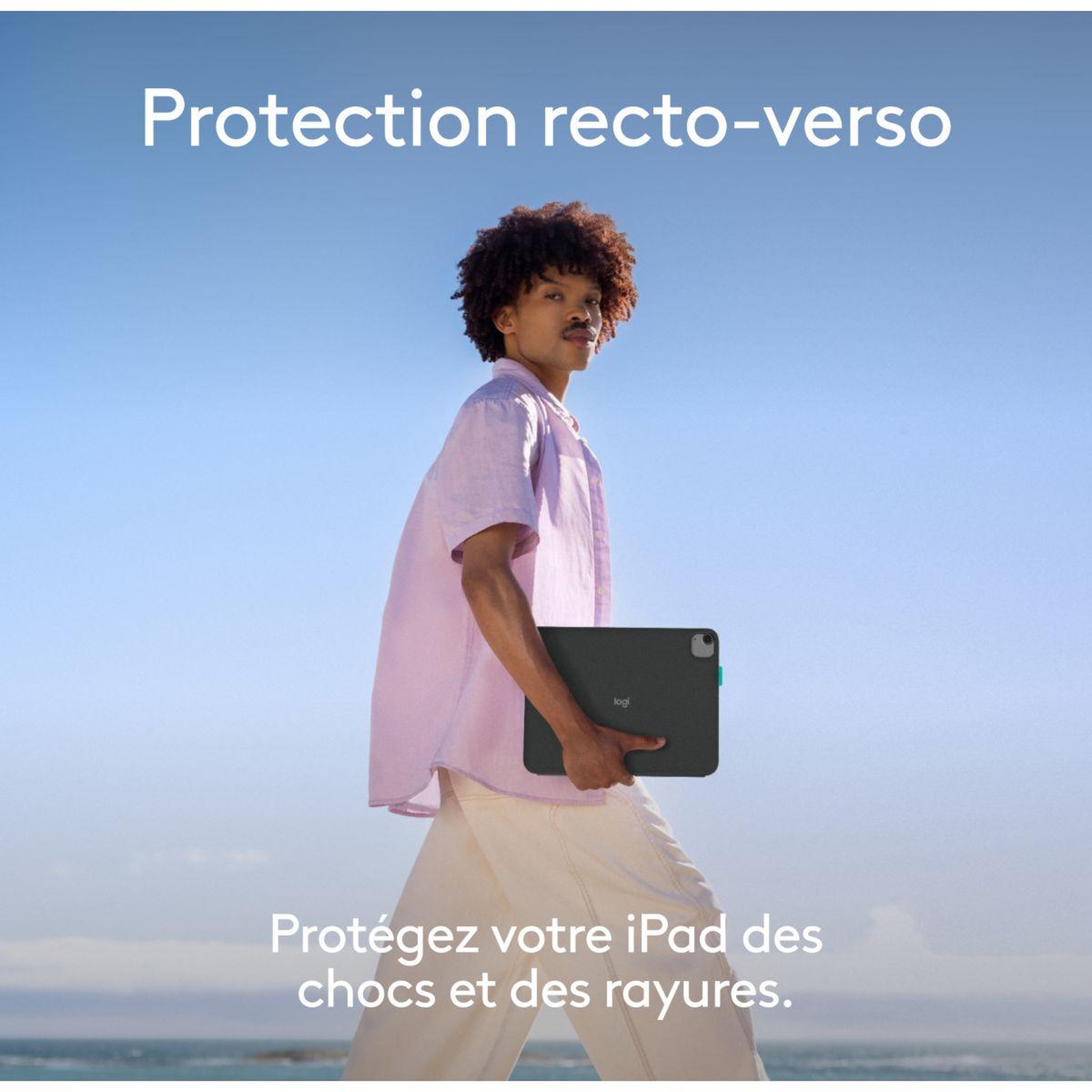 Voir la diapositive 4 : Logitech Etui flip folio 11 graphite ipad pro/air