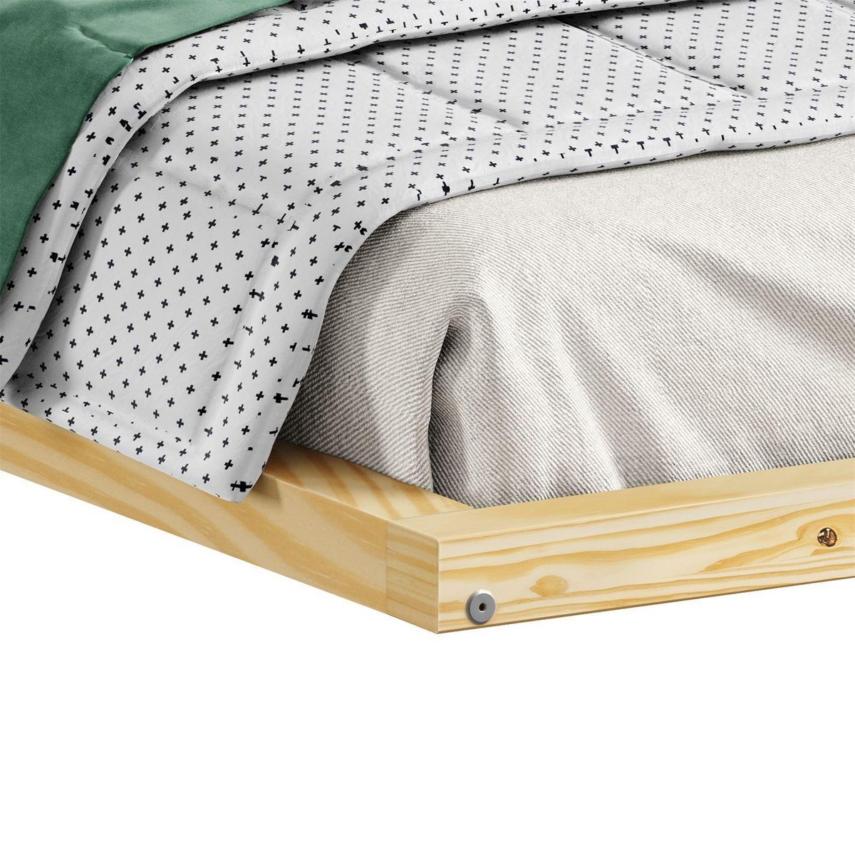 IDIMEX Lit enfant ELOA type Montessori, couchage 90x200 cm, en pin massif