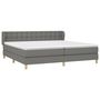 Voir la diapositive 3 : VIDAXL Sommier a lattes de lit avec matelas Gris fonce 200x200cm Tissu
