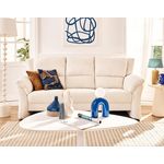 LISA DESIGN Bastille - canapé droit 3 places en tissu velours relief. Coloris disponibles : Bleu, Vert, Beige, Gris, Orange