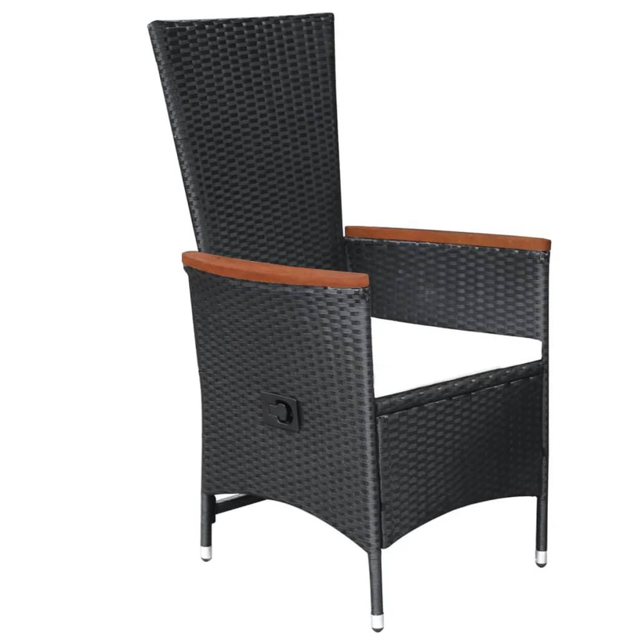 Voir la diapositive 3 : VIDAXL Ensemble a manger de jardin 3 pcs Noir