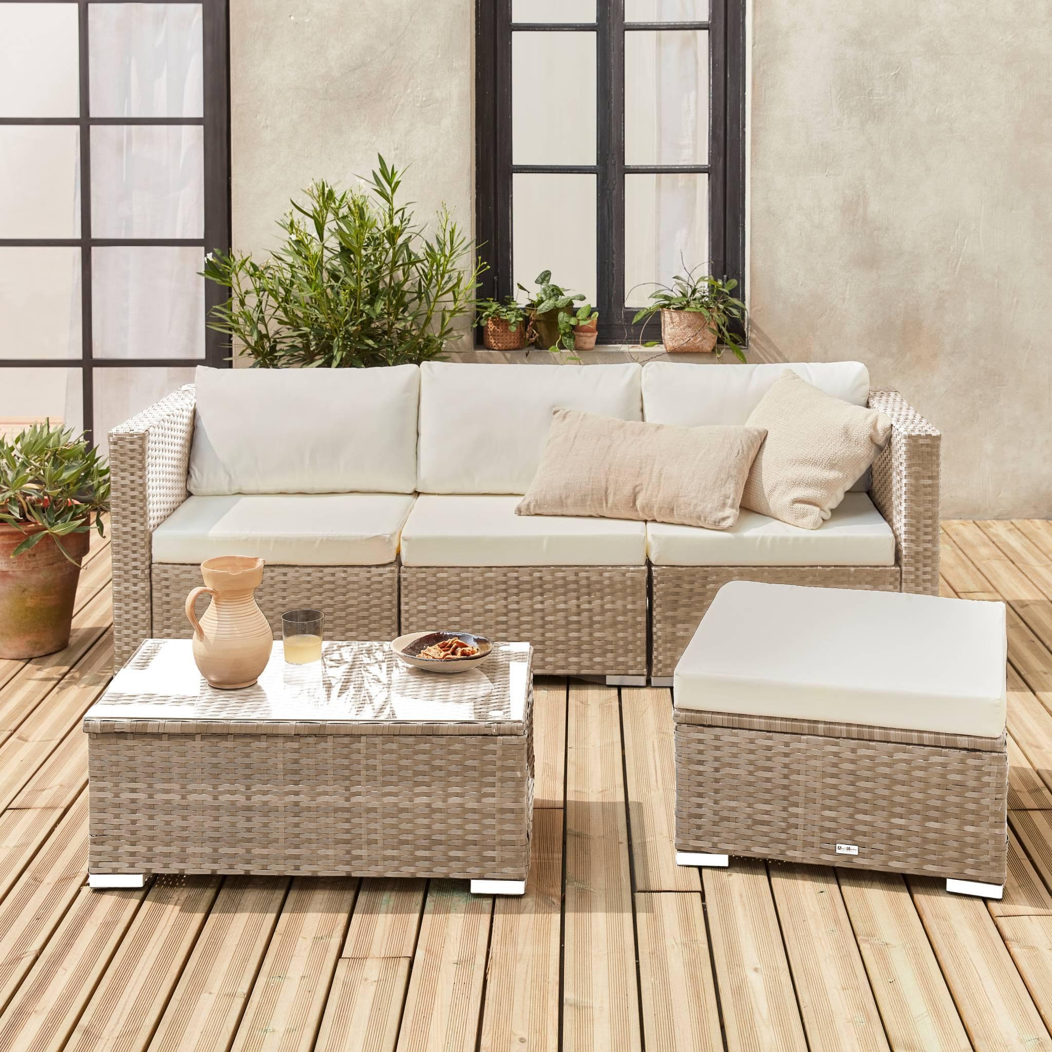 Voir la diapositive 2 : SWEEEK Salon de jardin en résine pour 4 personnes - Torino