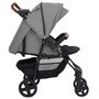 Voir la diapositive 4 : VIDAXL Poussette pour bebe 2-en-1 Gris clair Acier