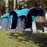 VIDAXL Tente familiale tunnel 8 personnes bleu impermeable