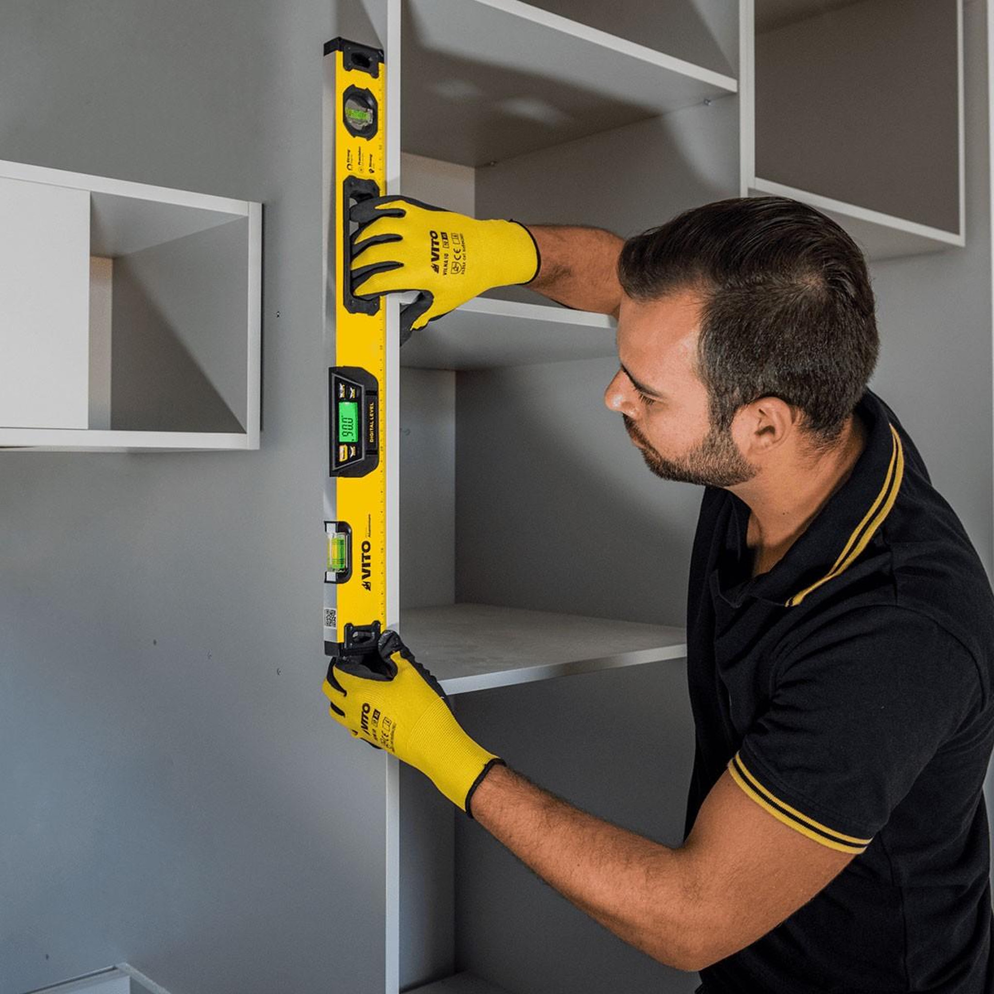 Voir la diapositive 2 : VITO Niveau à bulle digital Ecran rétro éclairé Electronique 60cm avec base magnétique VITO