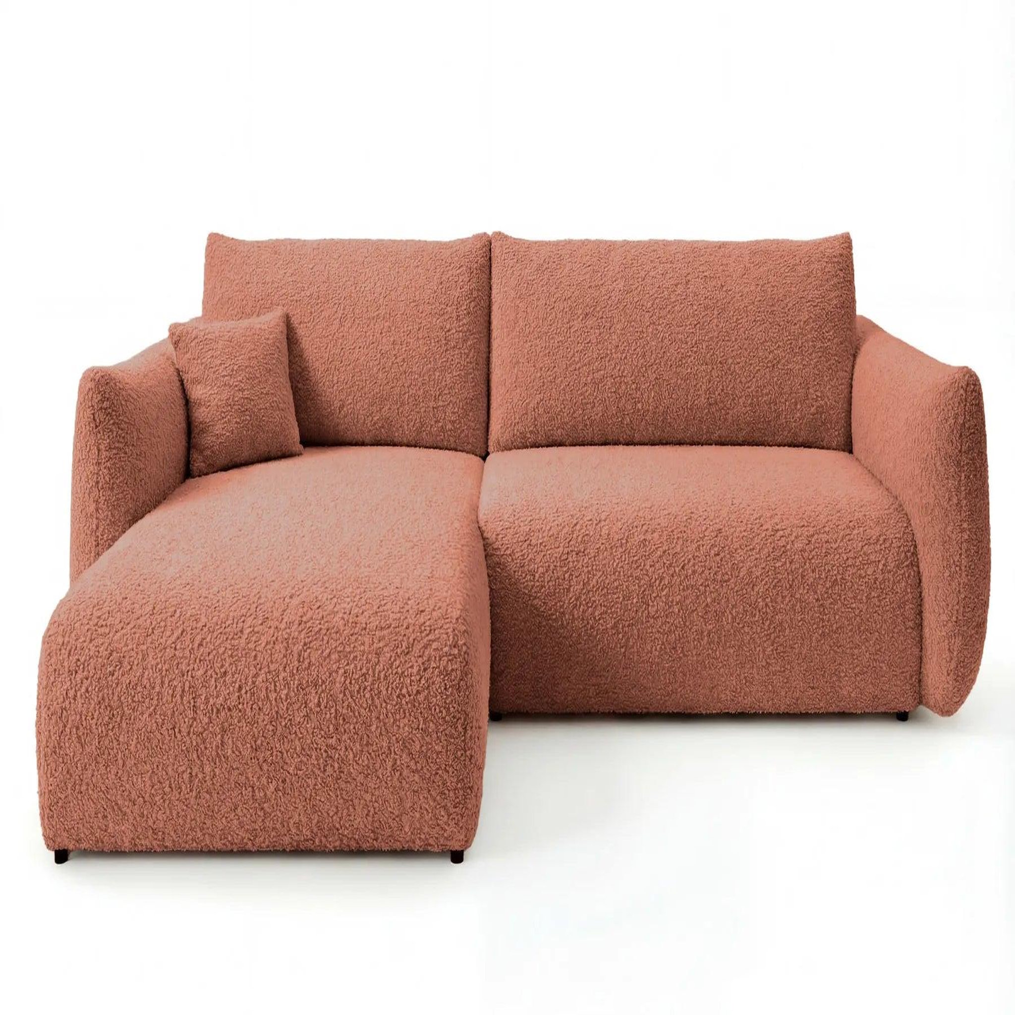 Voir la diapositive 1 : CASANOVA PARIS Elio - canapé d'angle convertible tissu bouclette