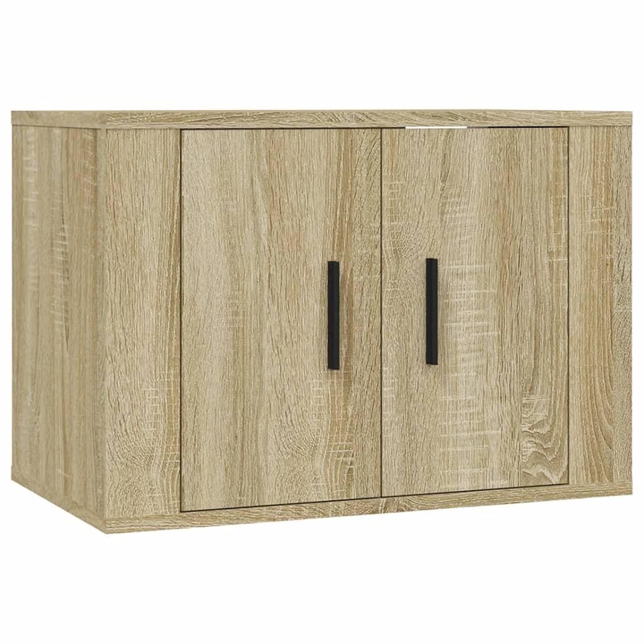 Voir la diapositive 2 : VIDAXL Meuble TV mural Chene sonoma 57x34,5x40 cm