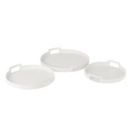 Paris Prix Lot de 3 Plateaux en Métal  Mathew  45cm Blanc