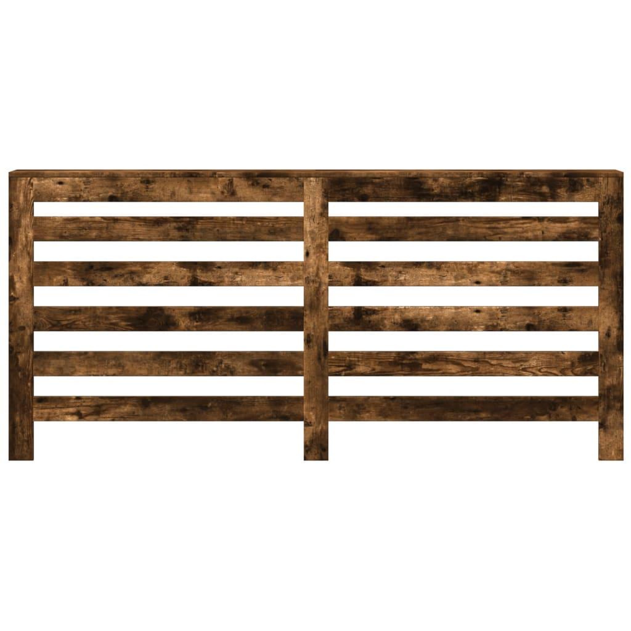 Voir la diapositive 3 : VIDAXL Cache-radiateur chene fume 175x20x82 cm bois d'ingenierie