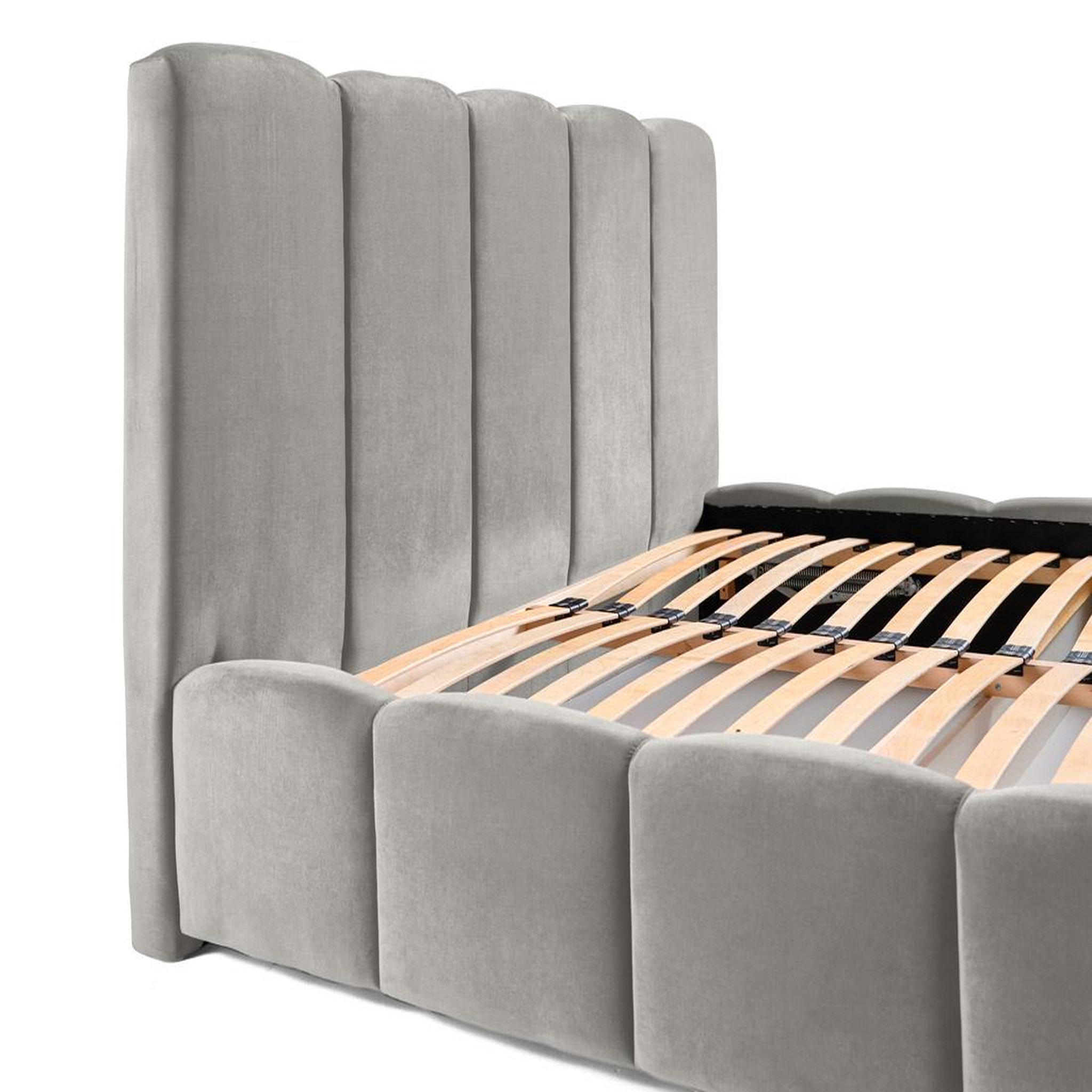 Voir la diapositive 5 : BEST MOBILIER Torreon - lit coffre - 140x200 - sommier inclus - en velours