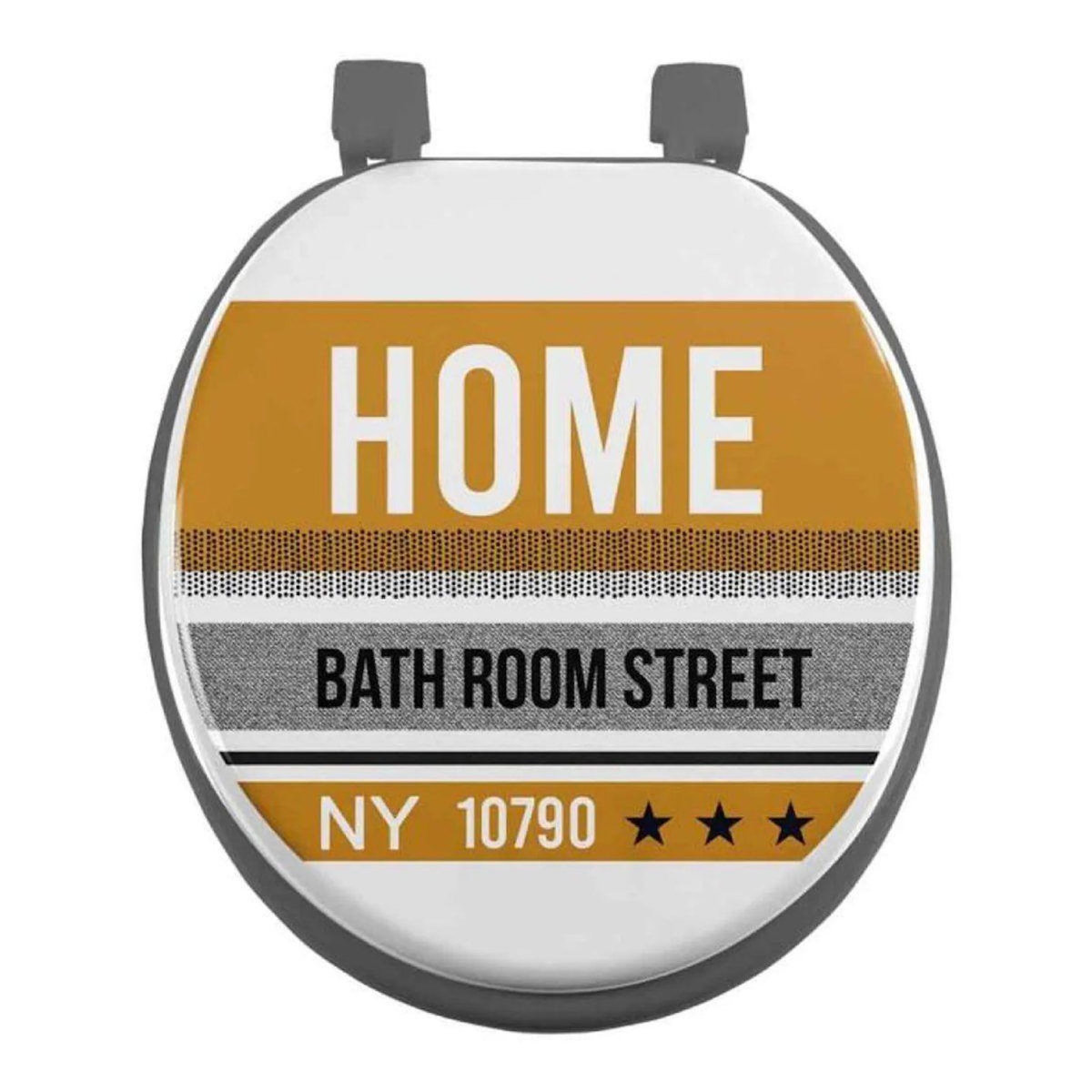 Paris Prix Abattant WC Imprimé  Street  47cm Ocre & Gris