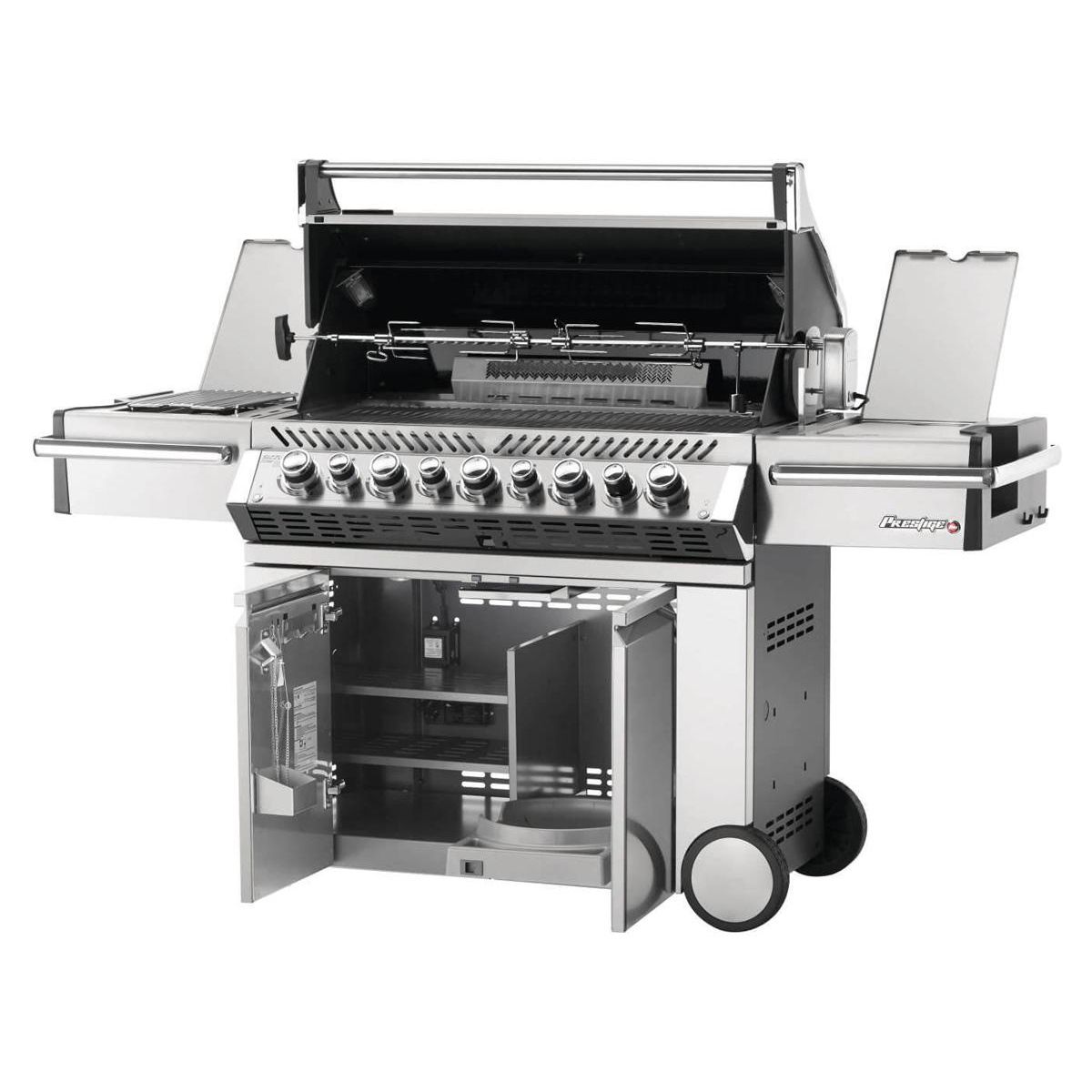 NAPOLEON Barbecue à gaz Prestige Pro 665 SIB inox 5 brûleurs + Sizzle Zone + brûleur arrière + fumoir - Napoleon