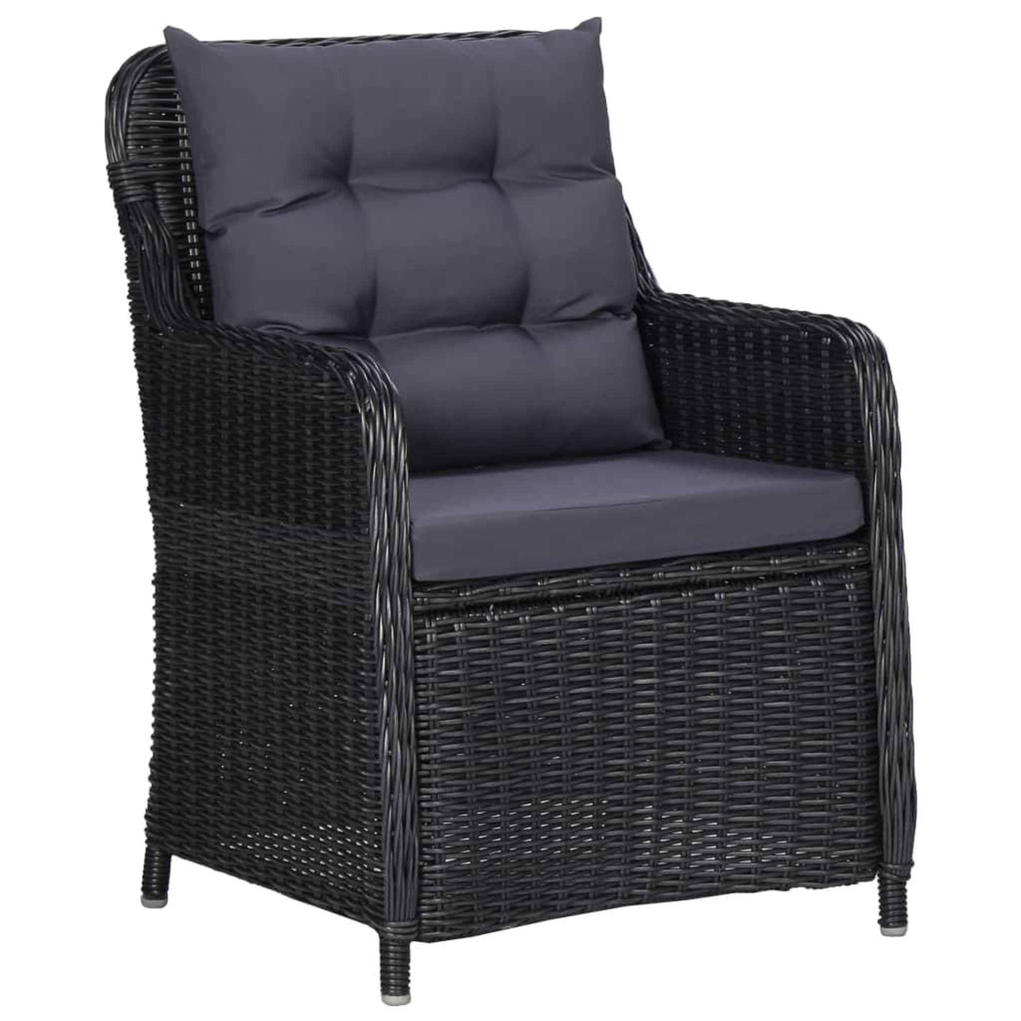 Voir la diapositive 3 : VIDAXL Ensemble a manger de jardin 9 pcs Resine tressee Noir