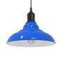 Voir la diapositive 1 : VIDAXL Lampe suspendue reglable hauteur E27 bleu fonce Ø 31 cm metal