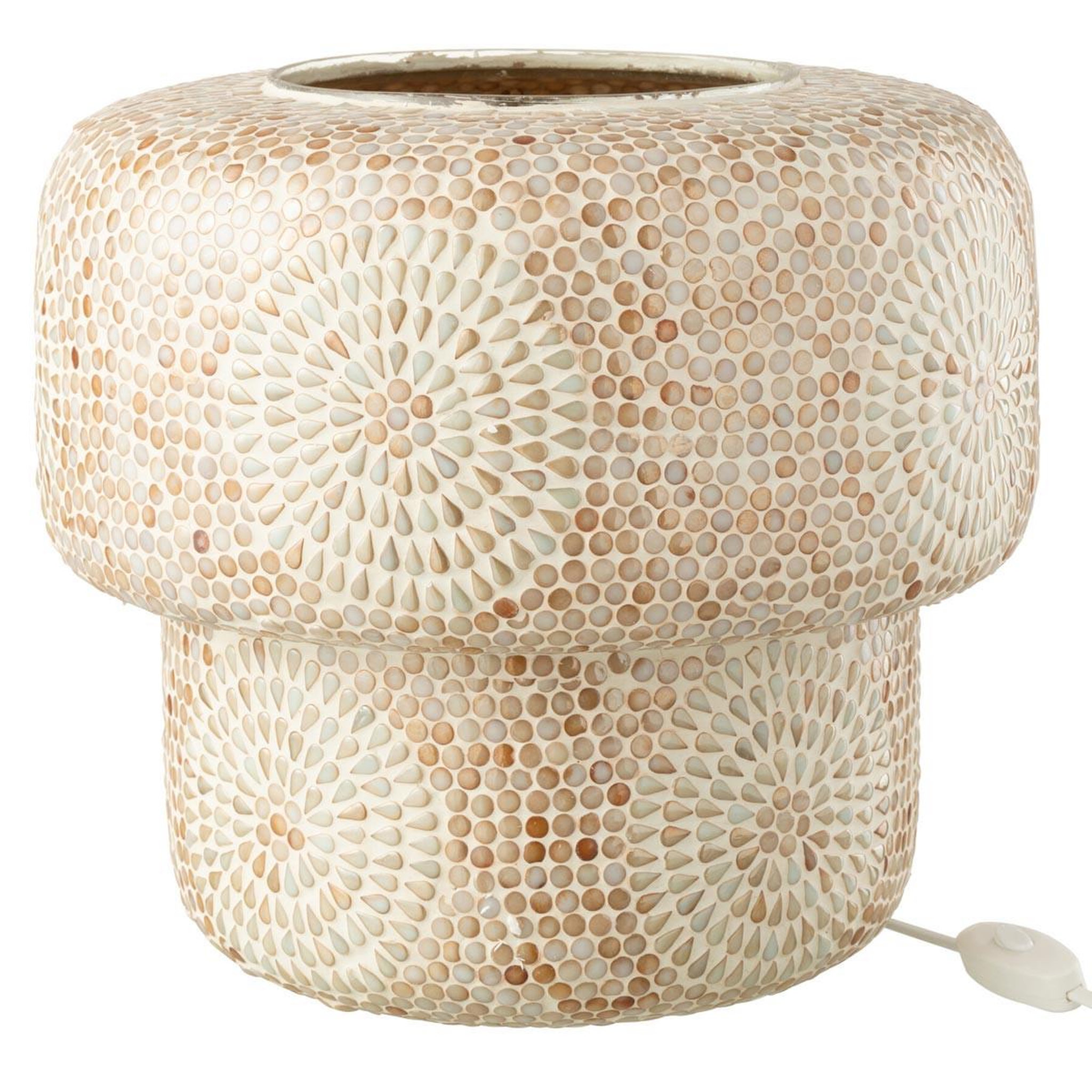 J-LINE Lampe à poser mosaïque  ruthie  33cm beige
