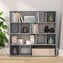 Voir la diapositive 3 : VIDAXL Bibliotheque/Separateur de piece Sonoma gris 105x24x102 cm