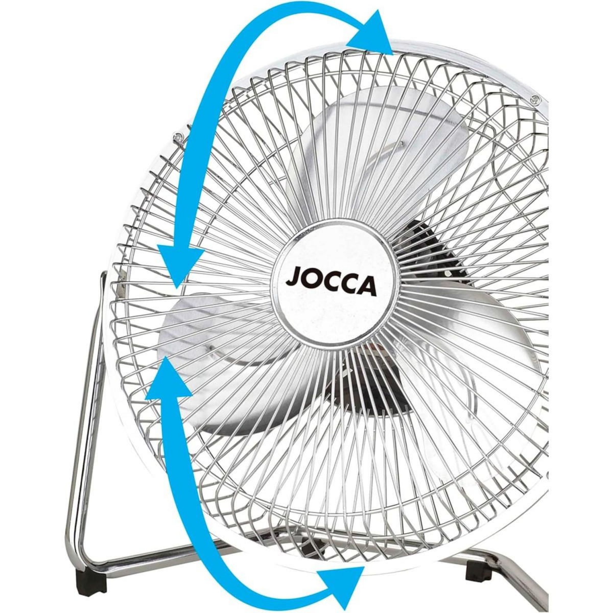 Jocca Ventilateur de Table 20W Compact Inclinable - Ventilateur portable 2 Vitesses - Débit d'Air Puissant & Faible Consommation Jocca