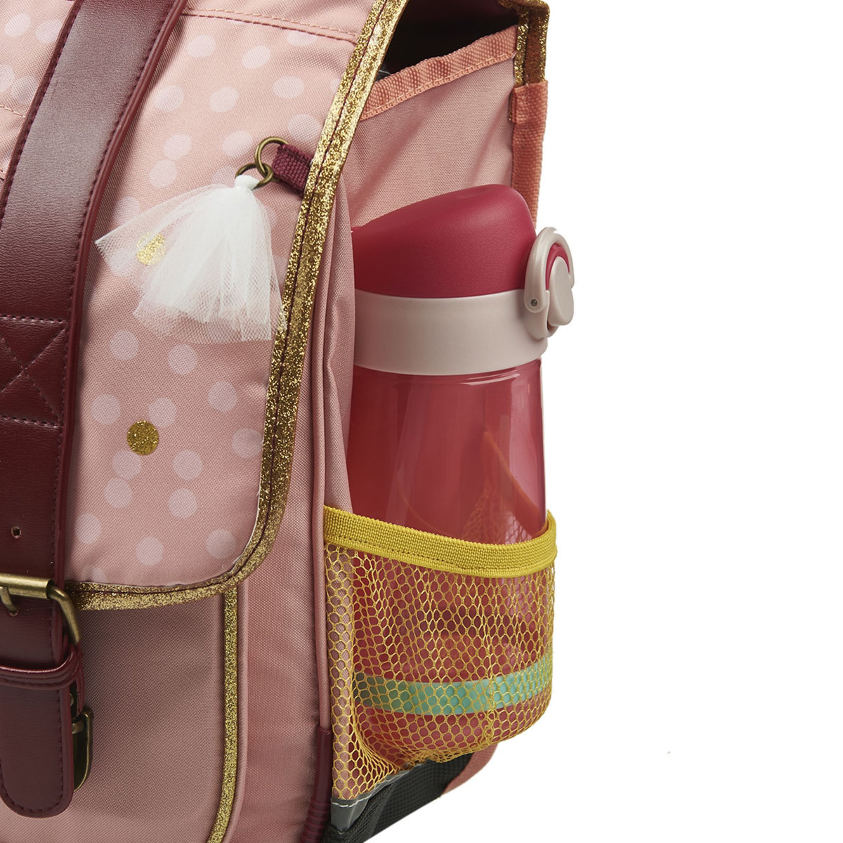 AUCHAN Cartable 38 cm CP/CE1/CE2 rose BALLERINA avec leds