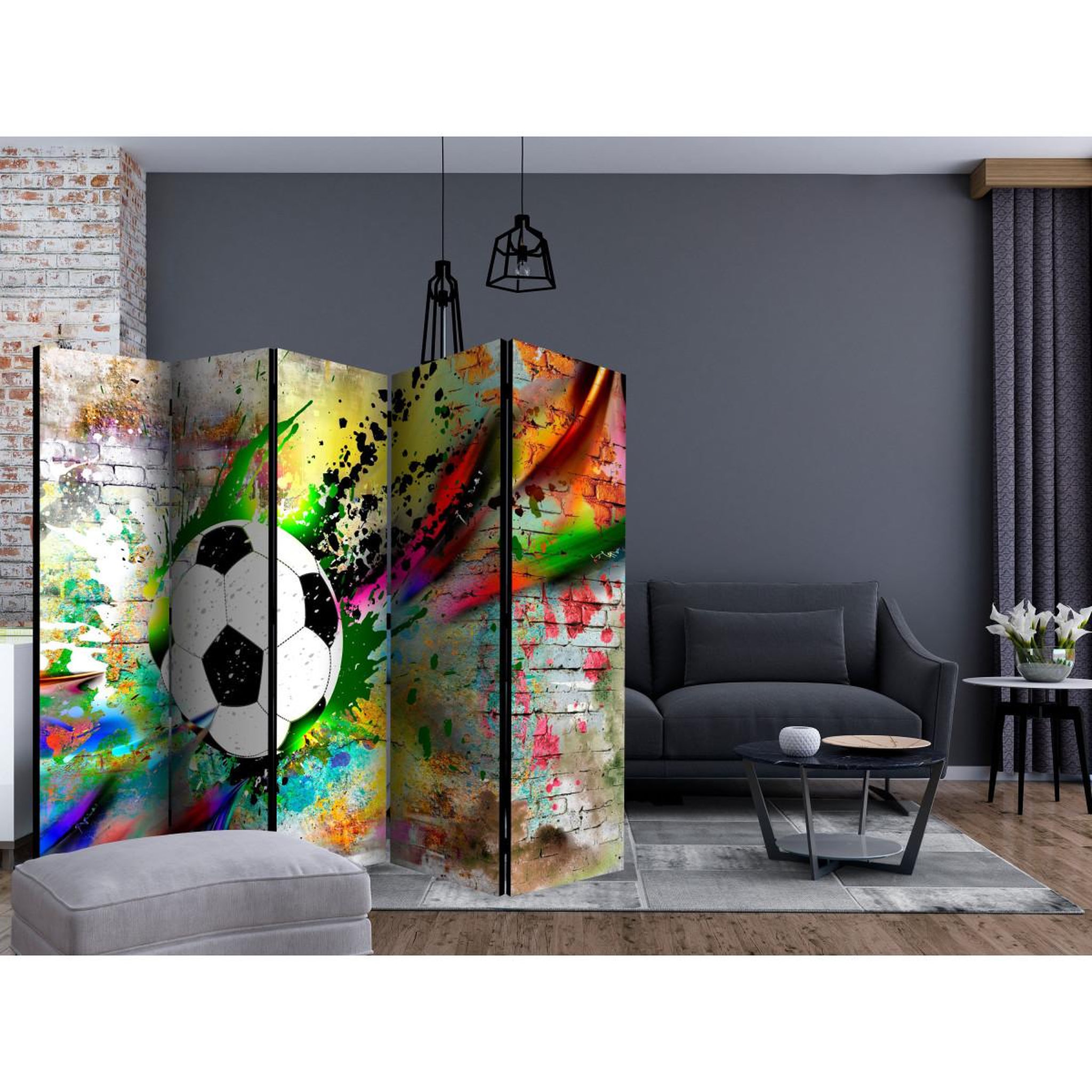 Voir la diapositive 2 : Paris Prix Paravent 5 volets  urban gameplay  172x225cm