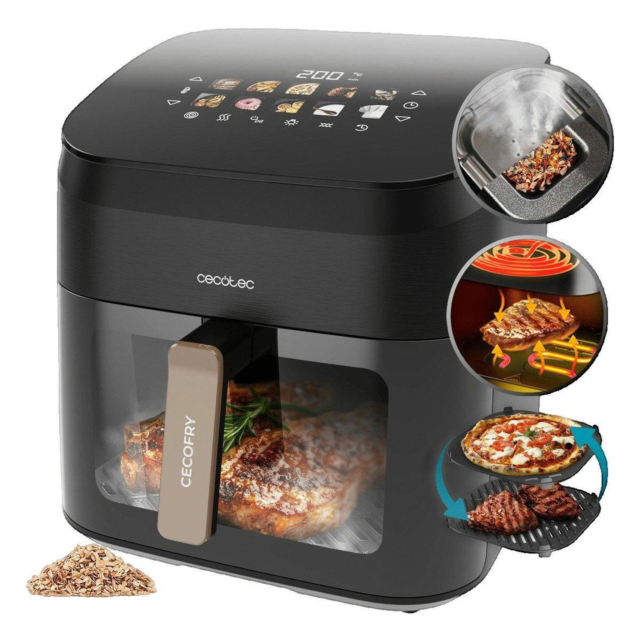 Voir la diapositive 1 : CECOTEC Friteuse Cecotec Cecofry&Grill Smokin' 8500 capacité 8,5 litres