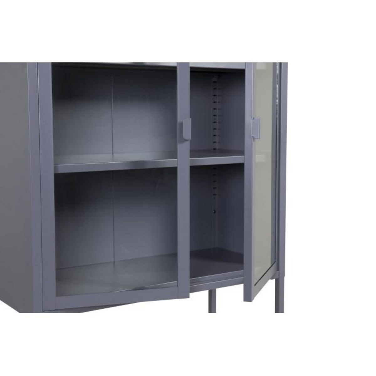 Paris Prix Vitrine 2 Portes en Verre  Misha  150cm Gris