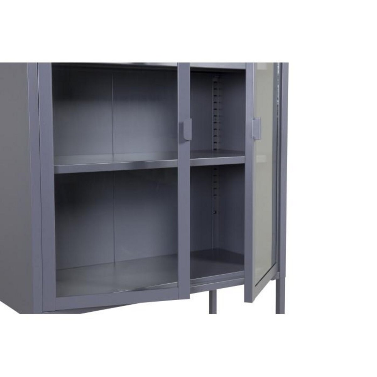 Paris Prix Vitrine 2 Portes en Verre  Misha  150cm Gris