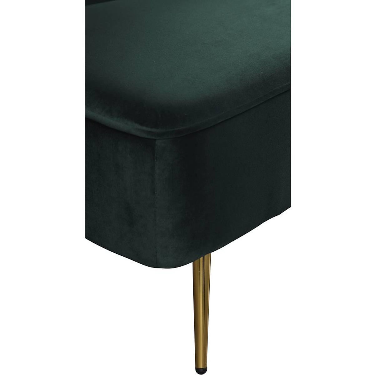 Habitat et Jardin Canapé Clic Clac velours  James  - 180 x  83 x 75 cm - 3 places - Vert foncé.