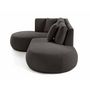 Voir la diapositive 5 : LISA DESIGN Santorini - canapé modulable d'angle gauche + pouf - 4 places - en tissu texturé